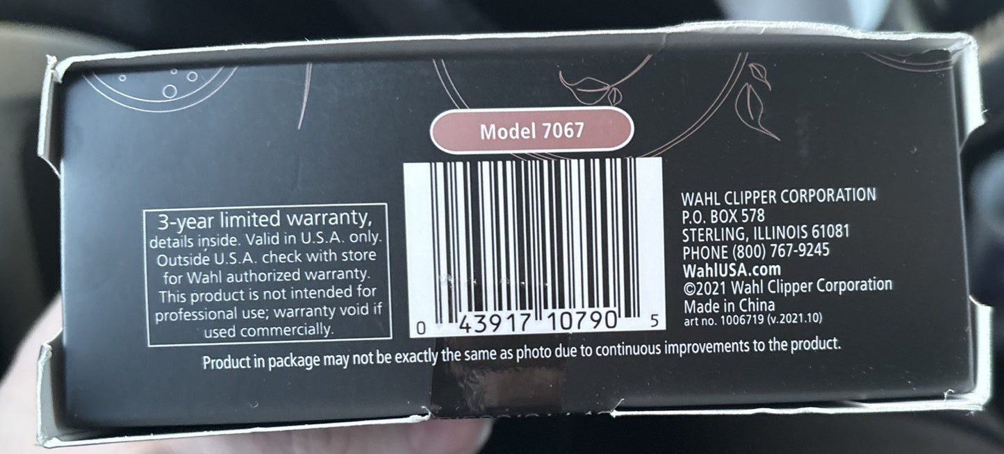 WAHL Smooth Confidence Shaver Wet & Dry Waterproof Cordless Ladies (7905) New