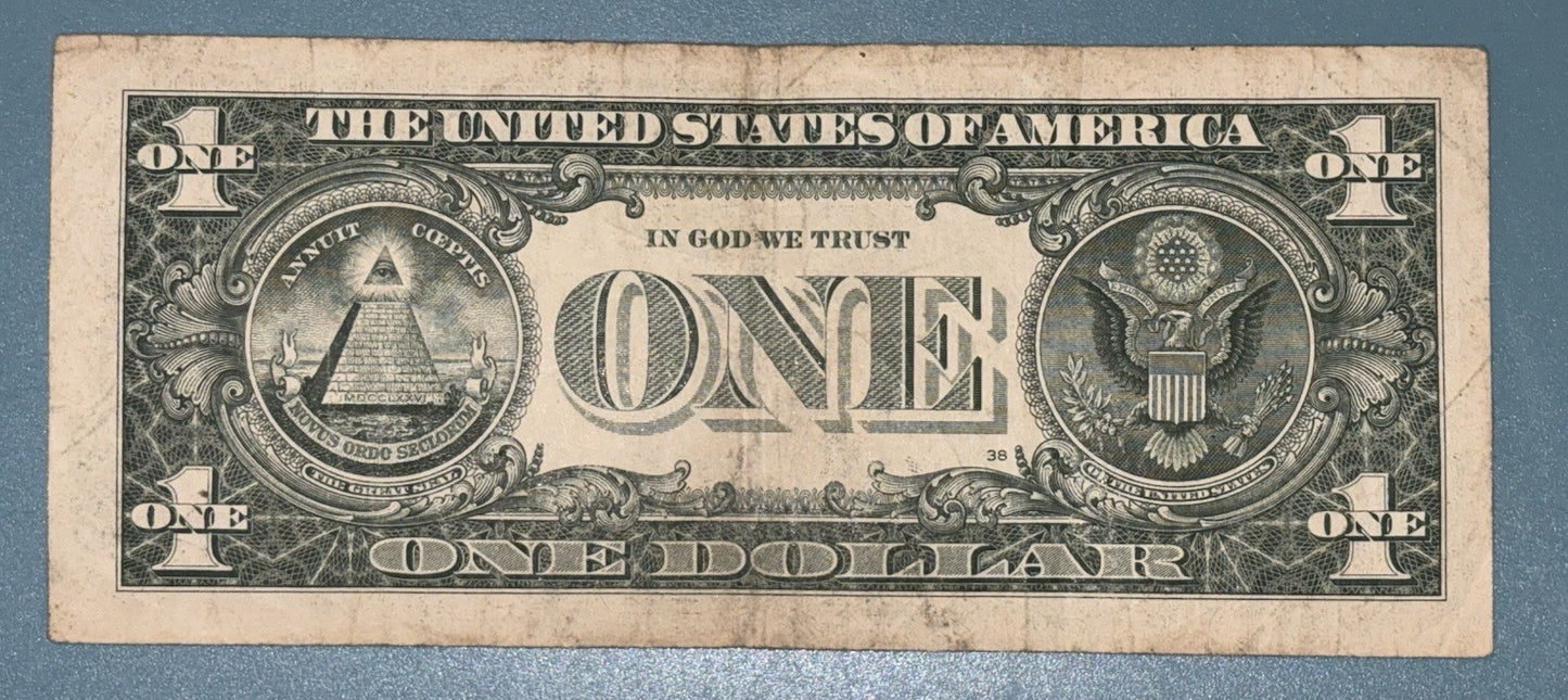 Series 2017A $1 Bill RADAR Fancy Serial Number 07044074 Trinary San Francisco L