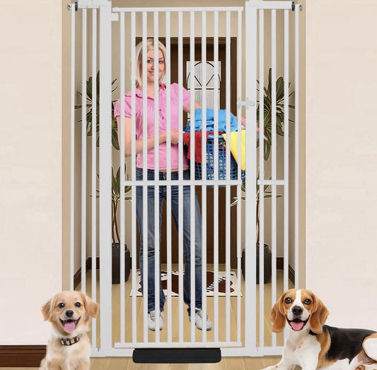 SHYUJAJIE 71 Inch Extra Tall Pet Gate for Cats, 29.5-43" Adjustable Wide Dog Gat