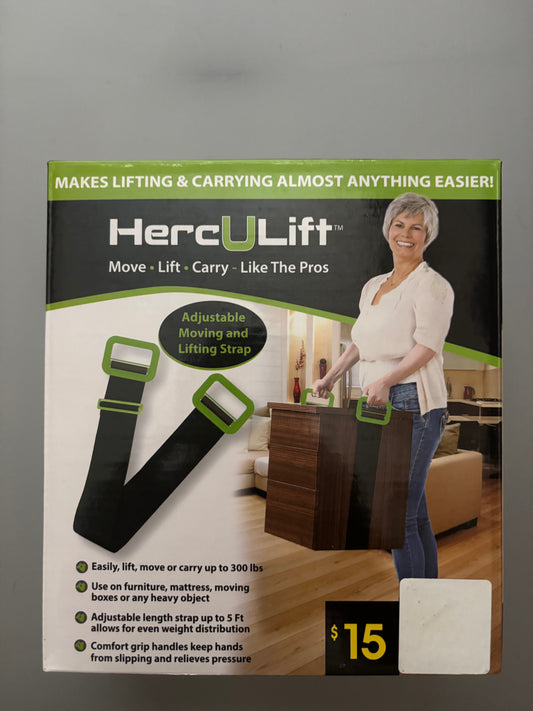 HercULift Adjustable Moving & Lifting Strap Handles Up to 300lbs