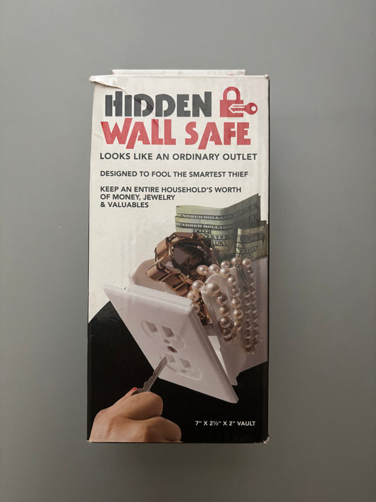 Hidden Wall Safe Outlet Diversion Safe Lockbox 7x2.5x2 Vault