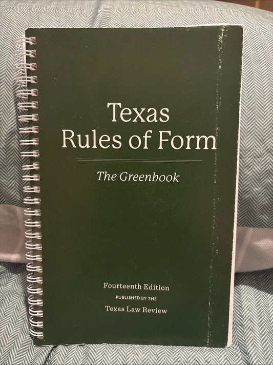 The Greenbook, Texas Rules of Form, Texas Law Review, Fifteenth Edition