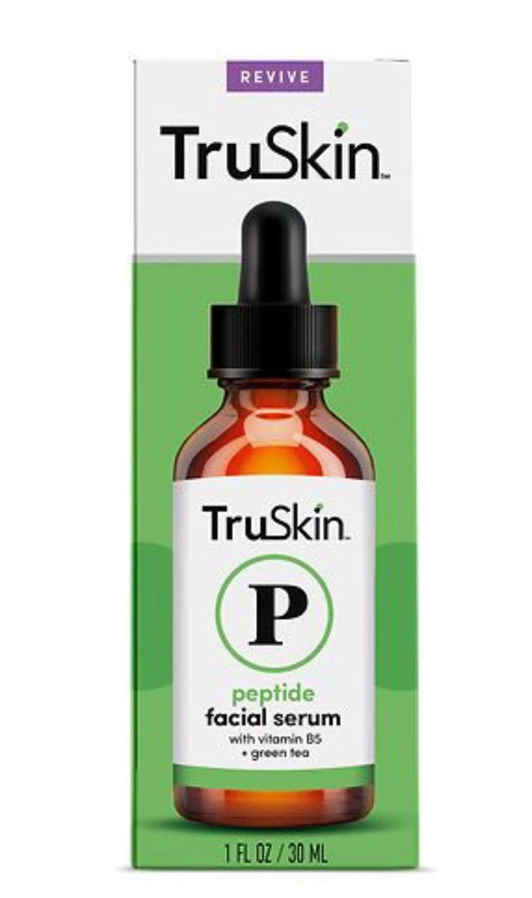 TruSkin Peptide Facial Serum w/ Vitamin B5 & Green Tea | 1 fl oz / 30 mL